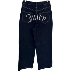 Juicy Couture Rhinestone “Juicy” Back Jeans NWT Size 7/28 Y2K Dark Wash Denim